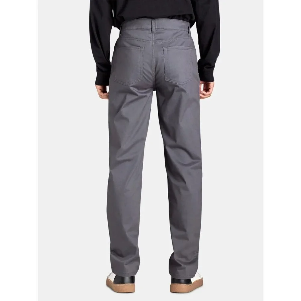 George Men's and Big Men's Premium 5 Pocket Pant, Size 38x30, Slim Fit, Gray